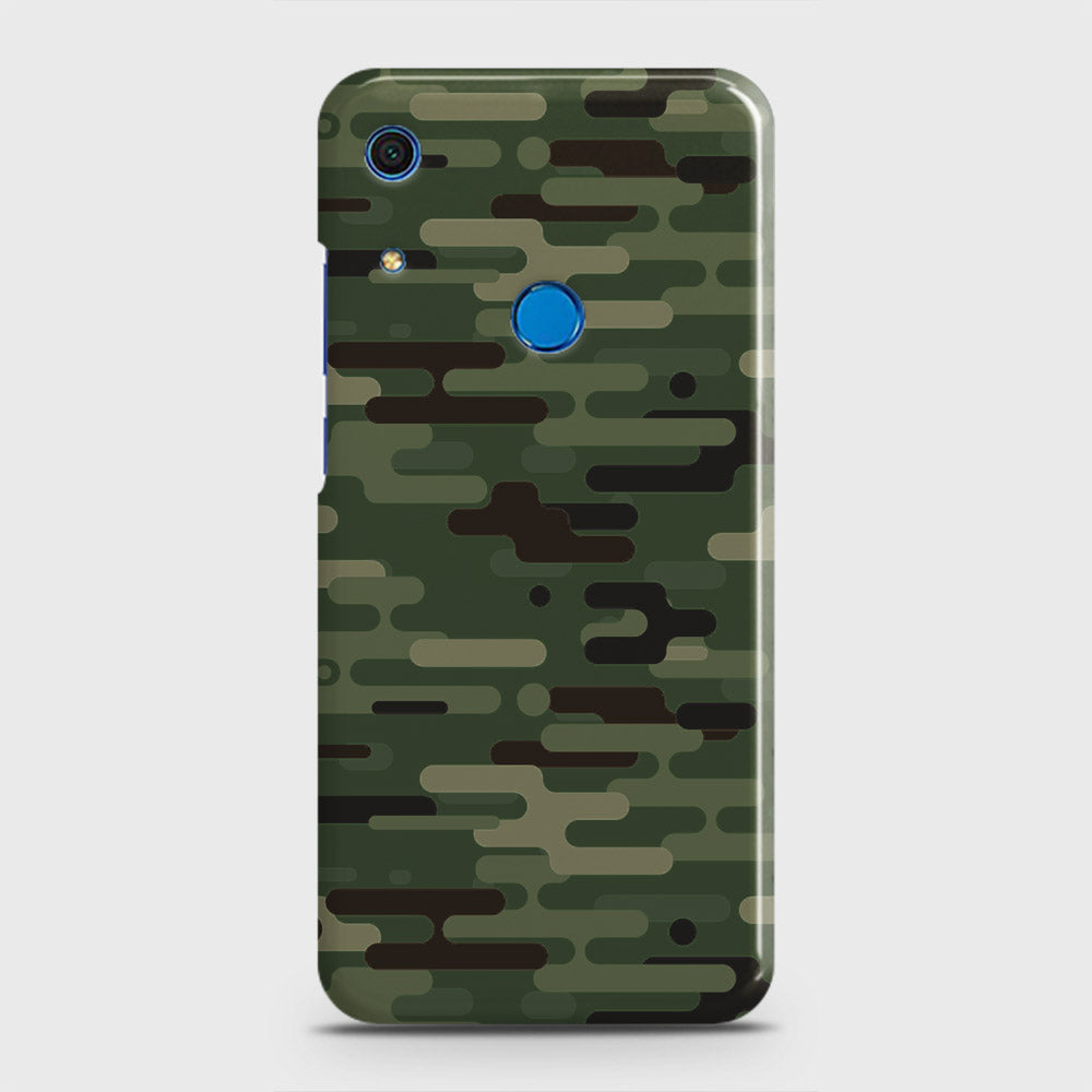 Huawei Y6s 2019 Cover - Camo Series 2 - Light Green Design - Matte Finish - Snap On Hard Case with LifeTime Colors Guarantee