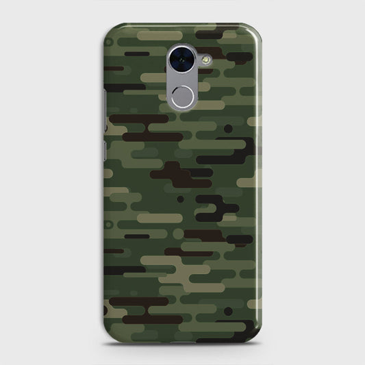 Huawei Y7 Prime  Cover - Camo Series 2 - Light Green Design - Matte Finish - Snap On Hard Case with LifeTime Colors Guarantee