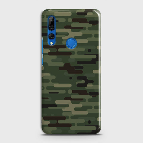 Huawei Y9 Prime 2019 Cover - Camo Series 2 - Light Green Design - Matte Finish - Snap On Hard Case with LifeTime Colors Guarantee