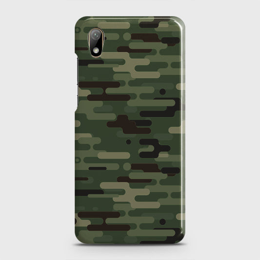 Huawei Y5 2019 Cover - Camo Series 2 - Light Green Design - Matte Finish - Snap On Hard Case with LifeTime Colors Guarantee