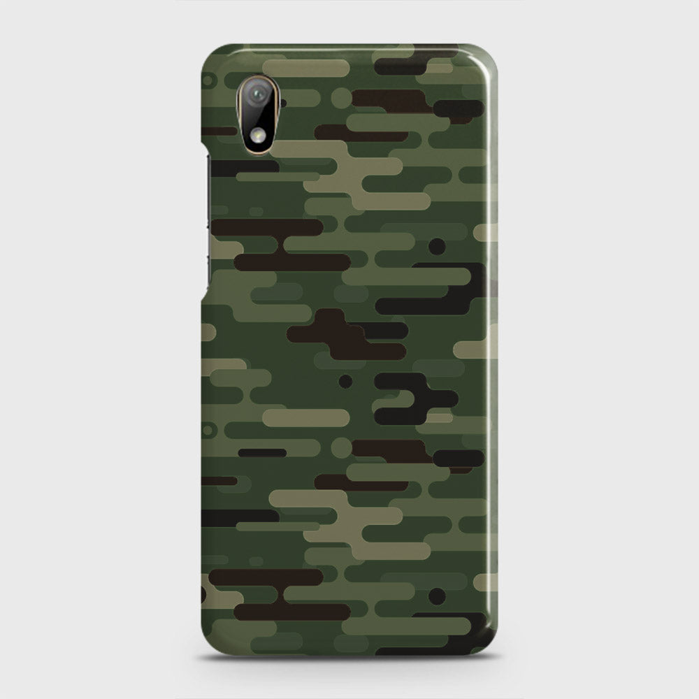 Honor 8S 2020 Cover - Camo Series 2 - Light Green Design - Matte Finish - Snap On Hard Case with LifeTime Colors Guarantee