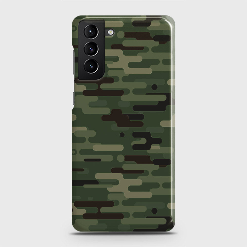 Samsung Galaxy S21 Plus 5G Cover - Camo Series 2 - Light Green Design - Matte Finish - Snap On Hard Case with LifeTime Colors Guarantee