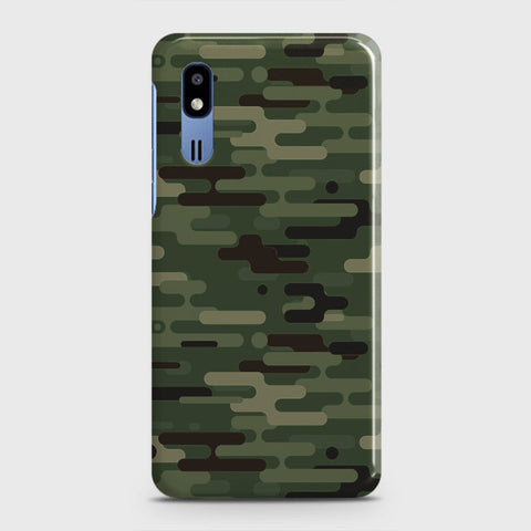 Samsung Galaxy A2 Core Cover - Camo Series 2 - Light Green Design - Matte Finish - Snap On Hard Case with LifeTime Colors Guarantee