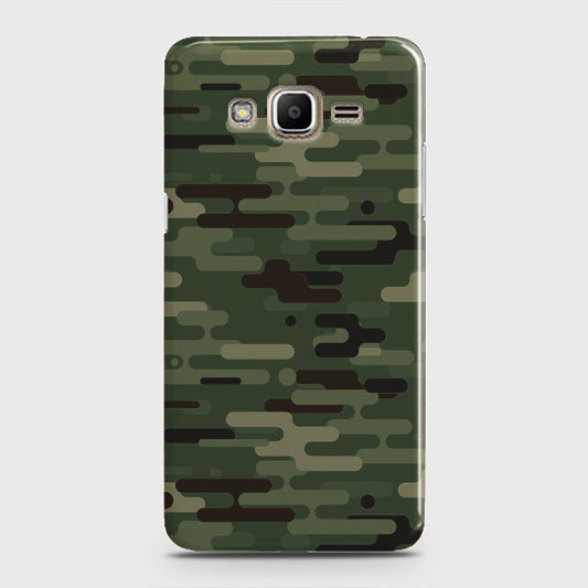 Samsung Galaxy J7 Core Cover - Camo Series 2 - Light Green Design - Matte Finish - Snap On Hard Case with LifeTime Colors Guarantee