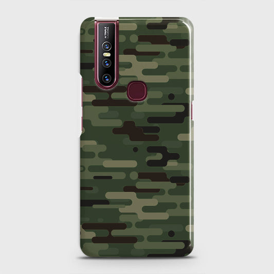 Vivo V15 Cover - Camo Series 2 - Light Green Design - Matte Finish - Snap On Hard Case with LifeTime Colors Guarantee