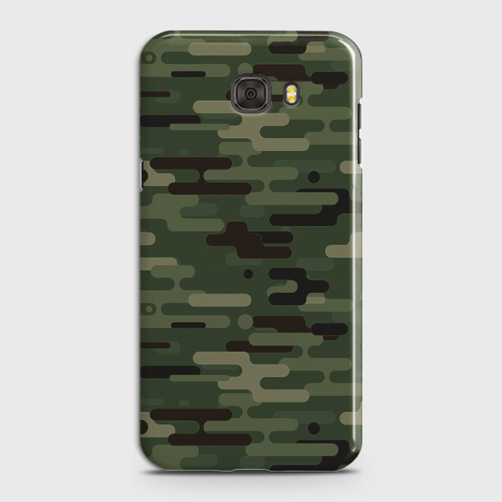 Samsung Galaxy C7 Cover - Camo Series 2 - Light Green Design - Matte Finish - Snap On Hard Case with LifeTime Colors Guarantee