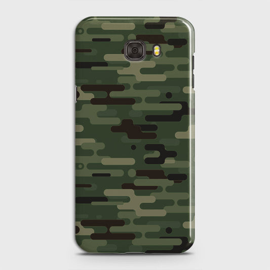 Samsung Galaxy C7 Pro Cover - Camo Series 2 - Light Green Design - Matte Finish - Snap On Hard Case with LifeTime Colors Guarantee