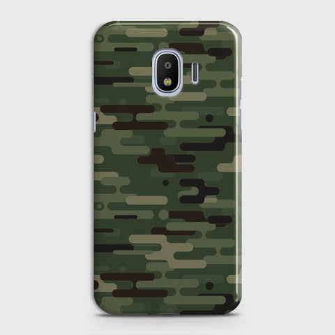 Samsung Galaxy J4 2018 Cover - Camo Series 2 - Light Green Design - Matte Finish - Snap On Hard Case with LifeTime Colors Guarantee