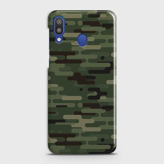 Samsung Galaxy M20 Cover - Camo Series 2 - Light Green Design - Matte Finish - Snap On Hard Case with LifeTime Colors Guarantee