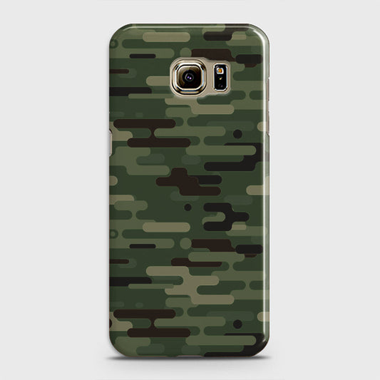 Samsung Galaxy S6 Cover - Camo Series 2 - Light Green Design - Matte Finish - Snap On Hard Case with LifeTime Colors Guarantee
