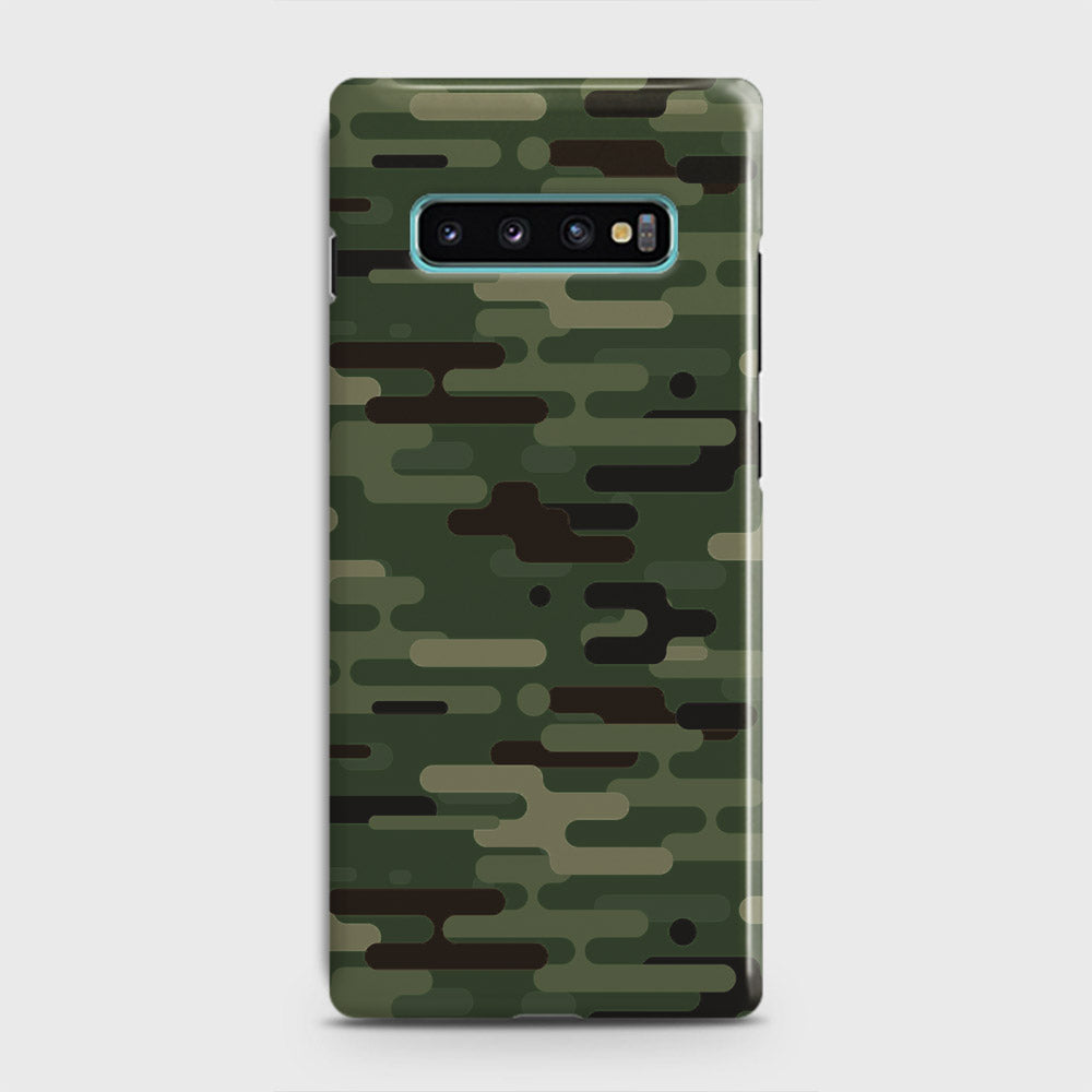 Samsung Galaxy S10 Cover - Camo Series 2 - Light Green Design - Matte Finish - Snap On Hard Case with LifeTime Colors Guarantee