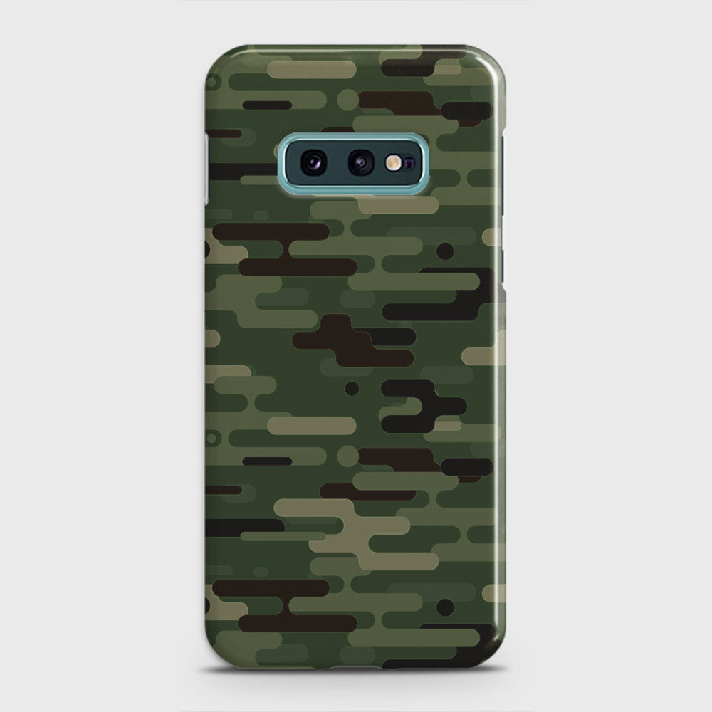 Samsung Galaxy S10e Cover - Camo Series 2 - Light Green Design - Matte Finish - Snap On Hard Case with LifeTime Colors Guarantee