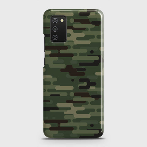 Samsung Galaxy A02s Cover - Camo Series 2 - Light Green Design - Matte Finish - Snap On Hard Case with LifeTime Colors Guarantee
