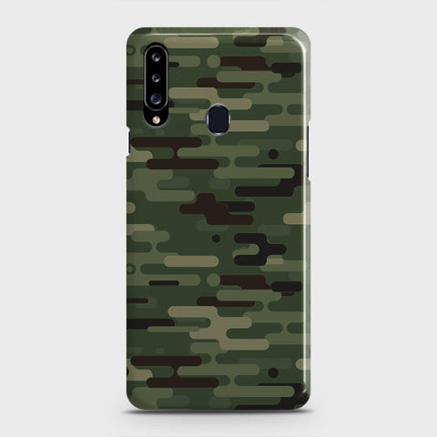 Samsung Galaxy A20s Cover - Camo Series 2 - Light Green Design - Matte Finish - Snap On Hard Case with LifeTime Colors Guarantee
