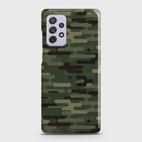 Samsung Galaxy A72 Cover - Camo Series 2 - Light Green Design - Matte Finish - Snap On Hard Case with LifeTime Colors Guarantee