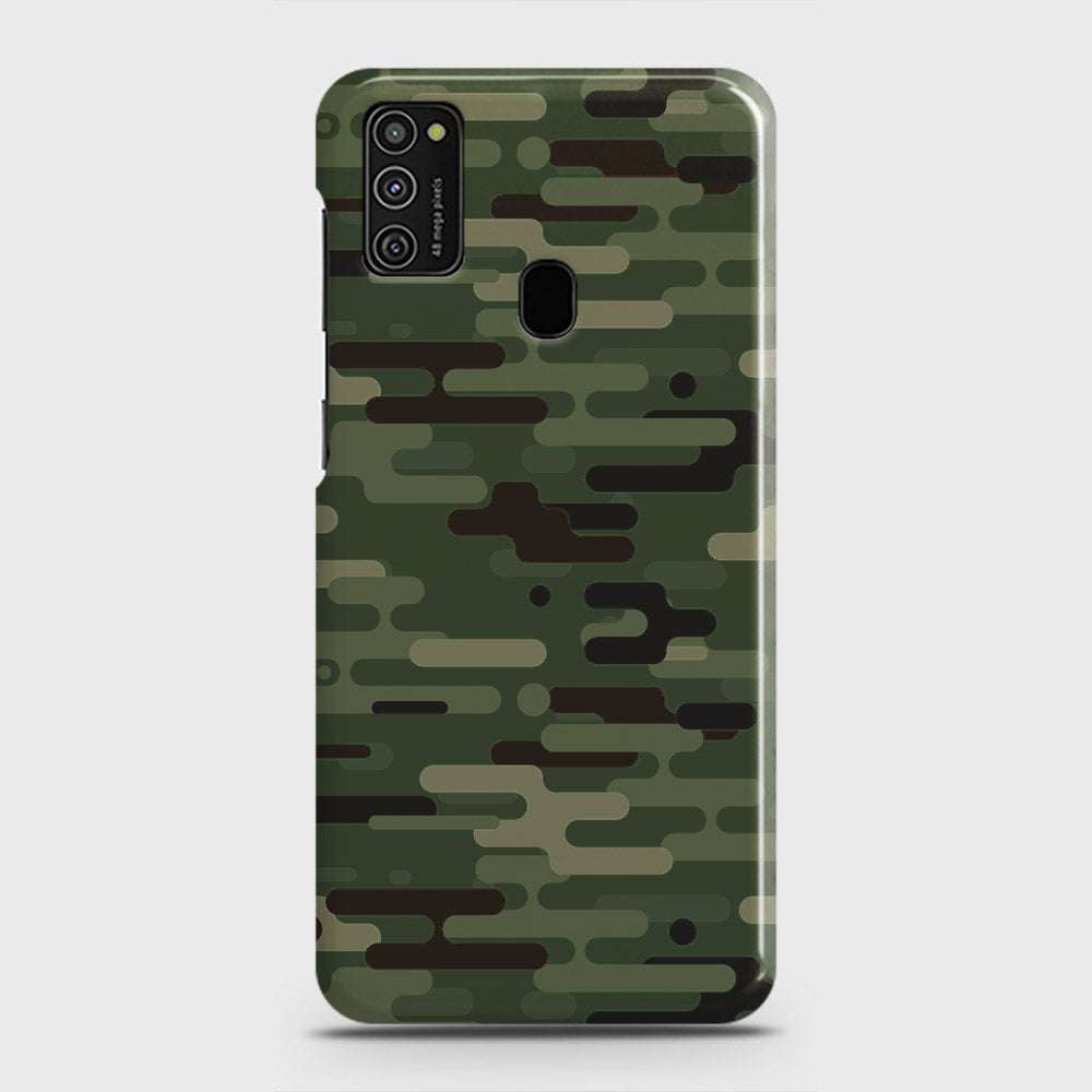 Samsung Galaxy M21 Cover - Camo Series 2 - Light Green Design - Matte Finish - Snap On Hard Case with LifeTime Colors Guarantee