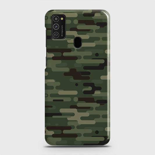 Samsung Galaxy M21 Cover - Camo Series 2 - Light Green Design - Matte Finish - Snap On Hard Case with LifeTime Colors Guarantee