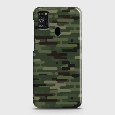 Samsung Galaxy M21 Cover - Camo Series 2 - Light Green Design - Matte Finish - Snap On Hard Case with LifeTime Colors Guarantee