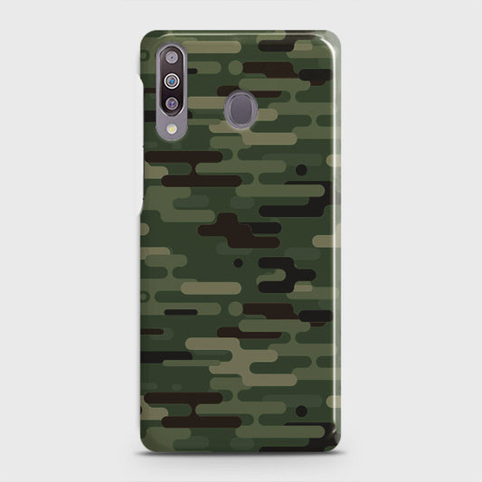 Samsung Galaxy M30 Cover - Camo Series 2 - Light Green Design - Matte Finish - Snap On Hard Case with LifeTime Colors Guarantee