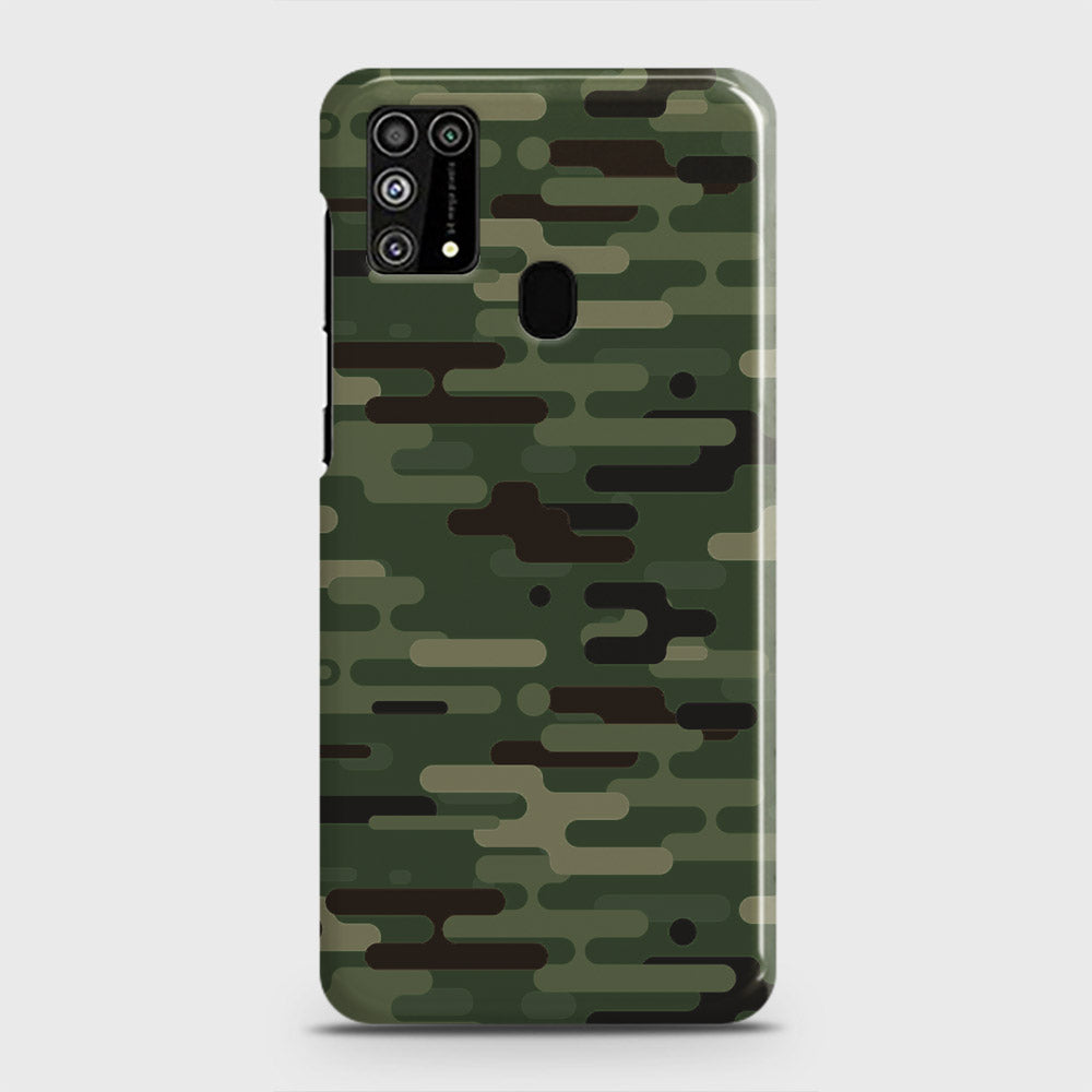 Samsung Galaxy M31 Cover - Camo Series 2 - Light Green Design - Matte Finish - Snap On Hard Case with LifeTime Colors Guarantee