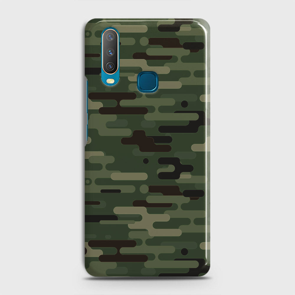 Vivo Y11 2019 Cover - Camo Series 2 - Light Green Design - Matte Finish - Snap On Hard Case with LifeTime Colors Guarantee