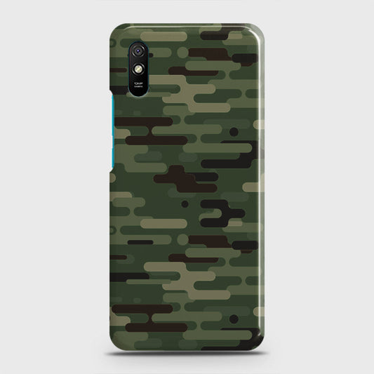 Xiaomi Redmi 9A Cover - Camo Series 2 - Light Green Design - Matte Finish - Snap On Hard Case with LifeTime Colors Guarantee