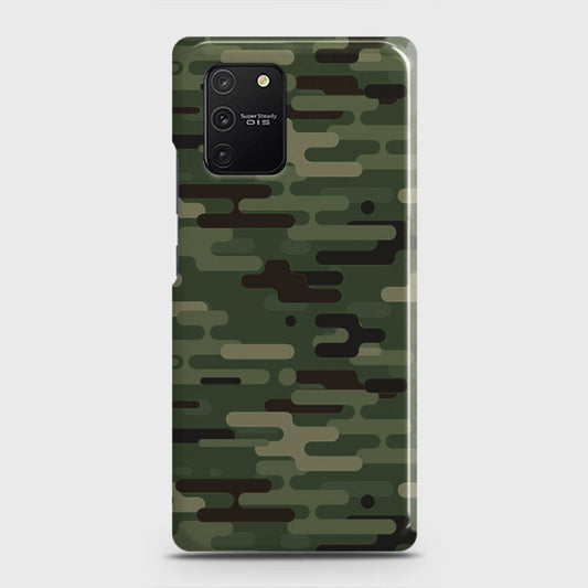 Samsung Galaxy A91 Cover - Camo Series 2 - Light Green Design - Matte Finish - Snap On Hard Case with LifeTime Colors Guarantee