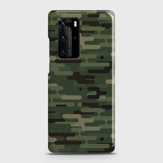 Huawei P40 Pro Cover - Camo Series 2 - Light Green Design - Matte Finish - Snap On Hard Case with LifeTime Colors Guarantee