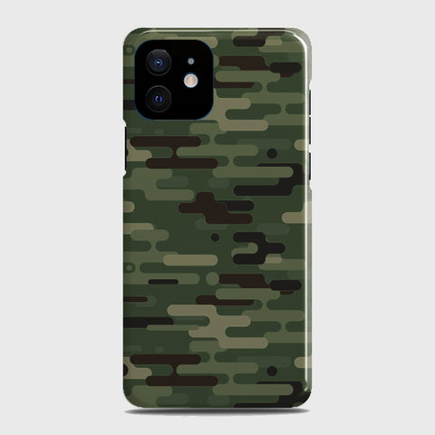 iPhone 12 Mini Cover - Camo Series 2 - Light Green Design - Matte Finish - Snap On Hard Case with LifeTime Colors Guarantee