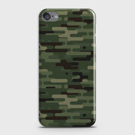 iPod Touch 6 Cover - Camo Series 2 - Light Green Design - Matte Finish - Snap On Hard Case with LifeTime Colors Guarantee