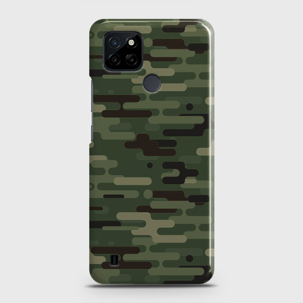 Realme C21Y Cover - Camo Series 2 - Light Green Design - Matte Finish - Snap On Hard Case with LifeTime Colors Guarantee