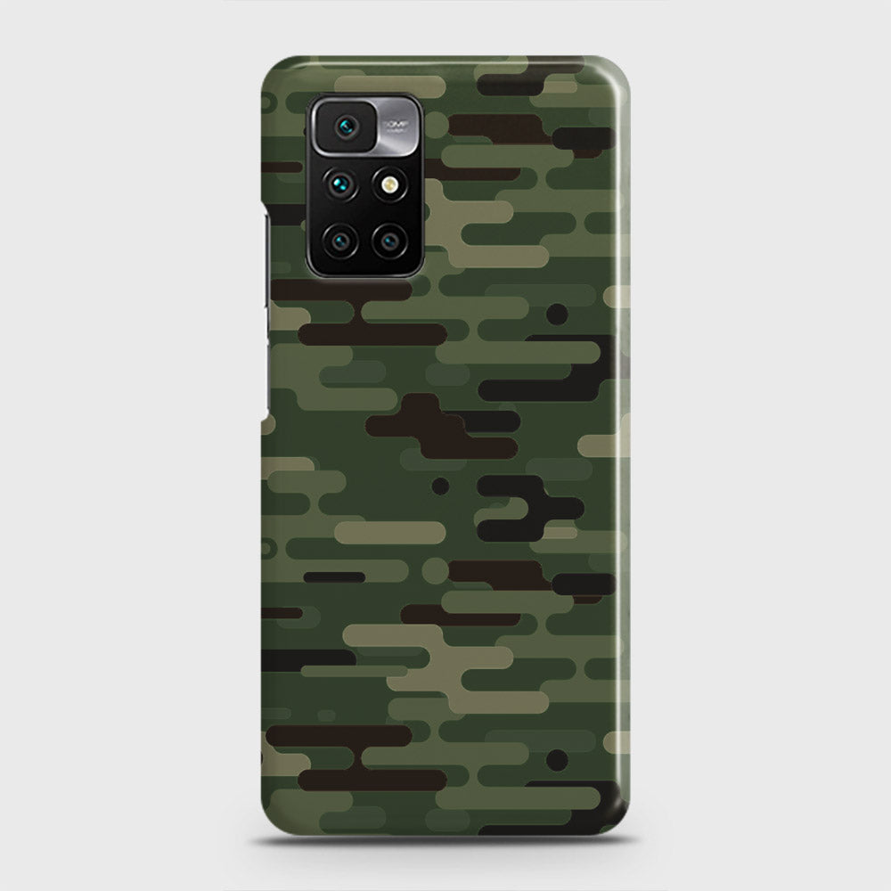 Xiaomi Redmi 10 Cover - Camo Series 2 - Light Green Design - Matte Finish - Snap On Hard Case with LifeTime Colors Guarantee