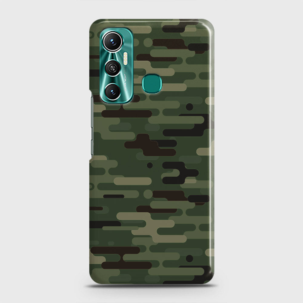 Infinix Hot 11 Cover - Camo Series 2 - Light Green Design - Matte Finish - Snap On Hard Case with LifeTime Colors Guarantee