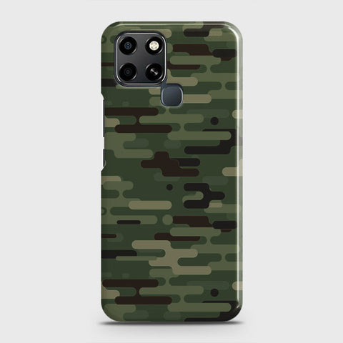Infinix Smart 6 Cover - Camo Series 2 - Light Green Design - Matte Finish - Snap On Hard Case with LifeTime Colors Guarantee
