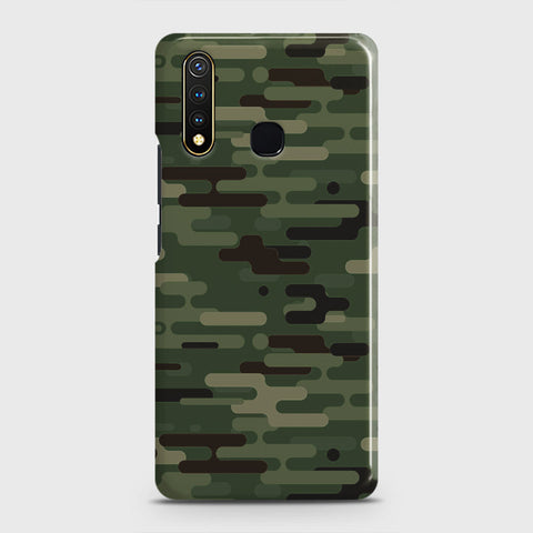 Vivo Y19 Cover - Camo Series 2 - Light Green Design - Matte Finish - Snap On Hard Case with LifeTime Colors Guarantee