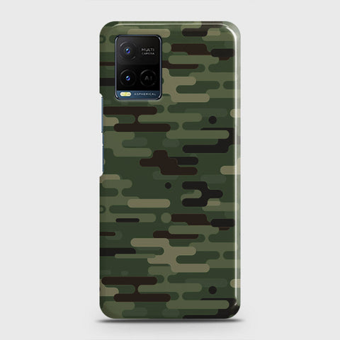 Vivo Y21G Cover - Camo Series 2 - Light Green Design - Matte Finish - Snap On Hard Case with LifeTime Colors Guarantee