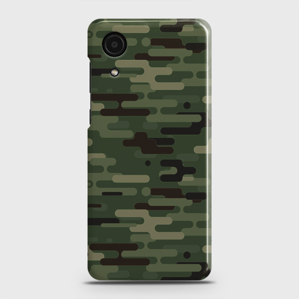 Samsung Galaxy A03 Core Cover - Camo Series 2 - Light Green Design - Matte Finish - Snap On Hard Case with LifeTime Colors Guarantee
