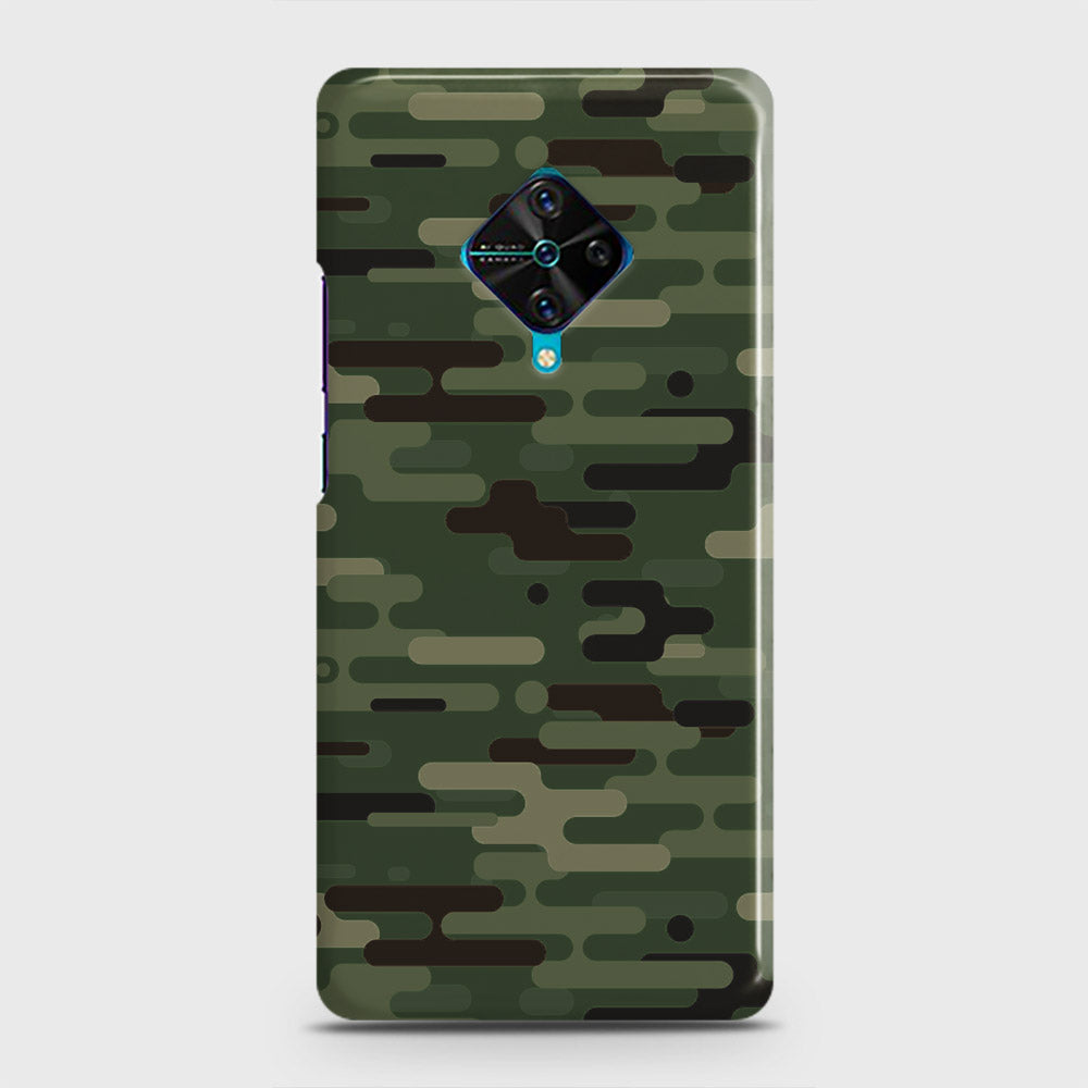 Vivo S1 Pro  Cover - Camo Series 2 - Light Green Design - Matte Finish - Snap On Hard Case with LifeTime Colors Guarantee