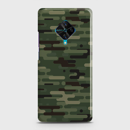 Vivo S1 Pro  Cover - Camo Series 2 - Light Green Design - Matte Finish - Snap On Hard Case with LifeTime Colors Guarantee