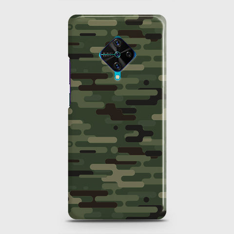 Vivo S1 Pro  Cover - Camo Series 2 - Light Green Design - Matte Finish - Snap On Hard Case with LifeTime Colors Guarantee