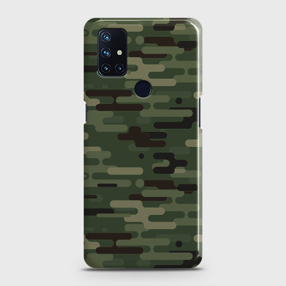 OnePlus Nord N10 5G Cover - Camo Series 2 - Light Green Design - Matte Finish - Snap On Hard Case with LifeTime Colors Guarantee