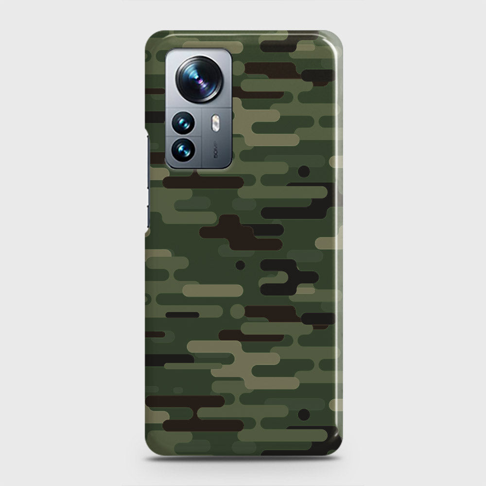 Xiaomi 12 Pro Cover - Camo Series 2 - Light Green Design - Matte Finish - Snap On Hard Case with LifeTime Colors Guarantee