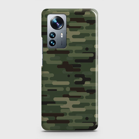 Xiaomi 12 Pro Cover - Camo Series 2 - Light Green Design - Matte Finish - Snap On Hard Case with LifeTime Colors Guarantee