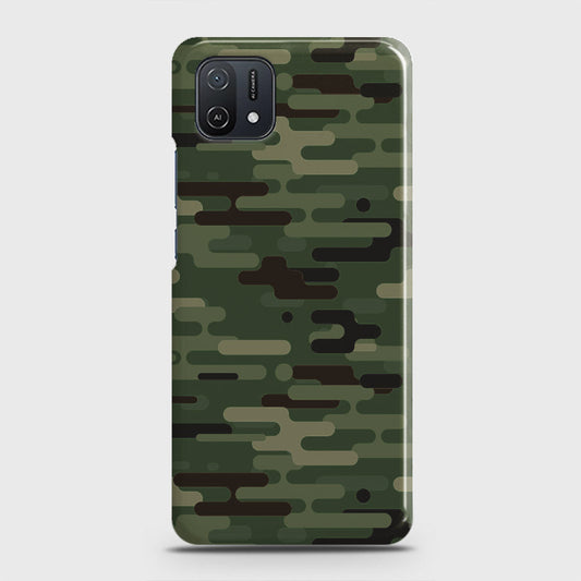 Oppo A16K Cover - Camo Series 2 - Light Green Design - Matte Finish - Snap On Hard Case with LifeTime Colors Guarantee