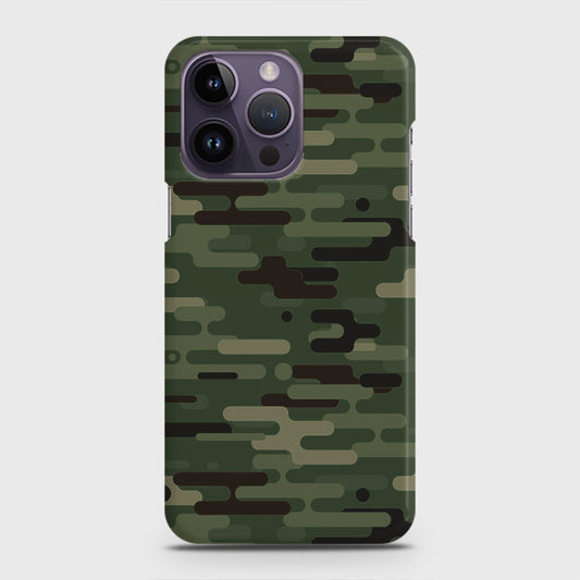 iPhone 14 Pro Cover - Camo Series 2 - Light Green Design - Matte Finish - Snap On Hard Case with LifeTime Colors Guarantee