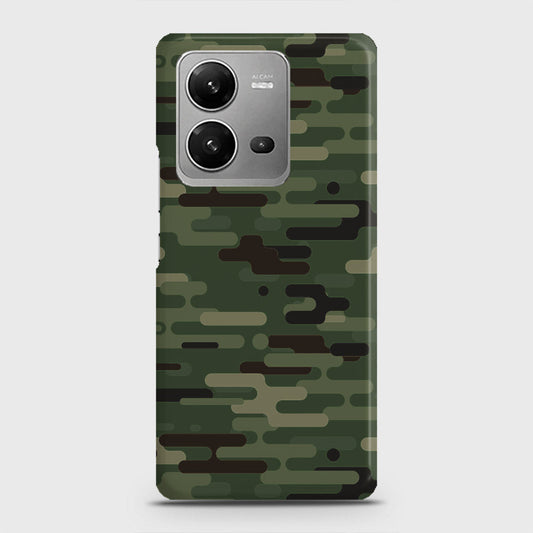 Vivo V25 Cover - Camo Series 2 - Light Green Design - Matte Finish - Snap On Hard Case with LifeTime Colors Guarantee