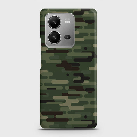 Vivo V25 Cover - Camo Series 2 - Light Green Design - Matte Finish - Snap On Hard Case with LifeTime Colors Guarantee