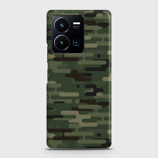 Vivo Y35 Cover - Camo Series 2 - Light Green Design - Matte Finish - Snap On Hard Case with LifeTime Colors Guarantee