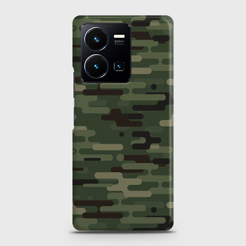 Vivo Y35 Cover - Camo Series 2 - Light Green Design - Matte Finish - Snap On Hard Case with LifeTime Colors Guarantee