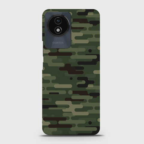 Vivo Y02 Cover - Camo Series 2 - Light Green Design - Matte Finish - Snap On Hard Case with LifeTime Colors Guarantee